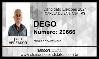 Candidato DEGO 2024 - CAPELA DE SANTANA - Eleições