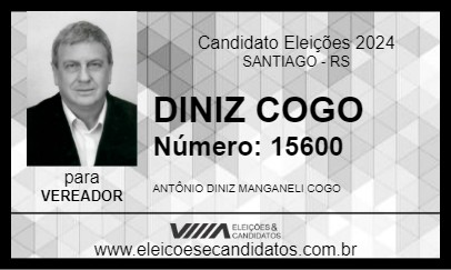 Candidato DINIZ COGO 2024 - SANTIAGO - Eleições