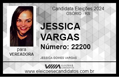 Candidato JESSICA VARGAS 2024 - OSÓRIO - Eleições