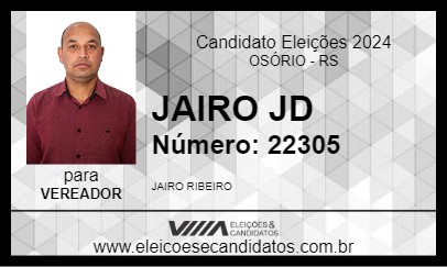 Candidato JAIRO JD 2024 - OSÓRIO - Eleições