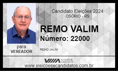 Candidato REMO VALIM 2024 - OSÓRIO - Eleições