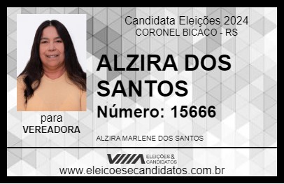 Candidato ALZIRA DOS SANTOS 2024 - CORONEL BICACO - Eleições