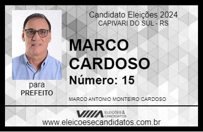 Candidato MARCO CARDOSO 2024 - CAPIVARI DO SUL - Eleições