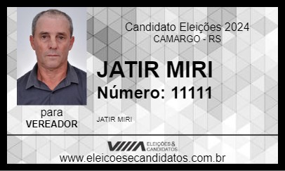 Candidato JATIR MIRI 2024 - CAMARGO - Eleições