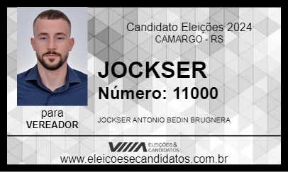 Candidato JOCKSER 2024 - CAMARGO - Eleições