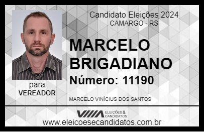 Candidato MARCELO BRIGADIANO 2024 - CAMARGO - Eleições