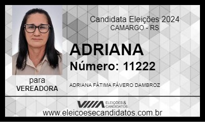 Candidato ADRIANA 2024 - CAMARGO - Eleições