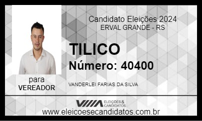 Candidato TILICO 2024 - ERVAL GRANDE - Eleições