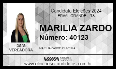 Candidato MARILIA ZARDO 2024 - ERVAL GRANDE - Eleições