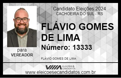 Candidato FLÁVIO GOMES DE LIMA 2024 - CACHOEIRA DO SUL - Eleições