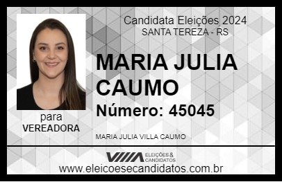 Candidato MARIA JULIA CAUMO 2024 - SANTA TEREZA - Eleições