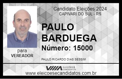 Candidato PAULO BARDUEGA 2024 - CAPIVARI DO SUL - Eleições