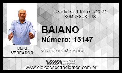 Candidato BAIANO 2024 - BOM JESUS - Eleições