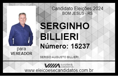 Candidato SERGINHO BILLIERI 2024 - BOM JESUS - Eleições