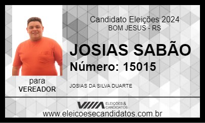 Candidato JOSIAS SABÃO 2024 - BOM JESUS - Eleições