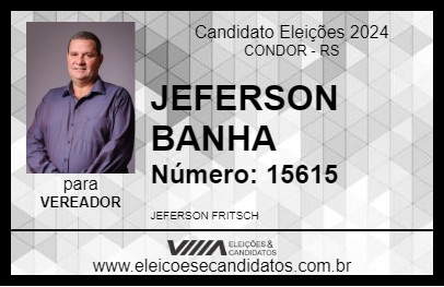 Candidato JEFERSON BANHA 2024 - CONDOR - Eleições