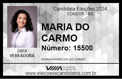 Candidato MARIA DO CARMO 2024 - CONDOR - Eleições