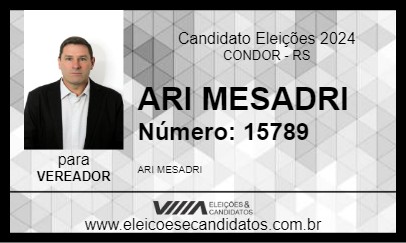 Candidato ARI MESADRI 2024 - CONDOR - Eleições