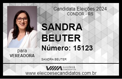 Candidato SANDRA BEUTER 2024 - CONDOR - Eleições