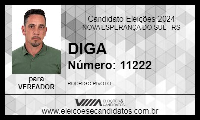 Candidato DIGA 2024 - NOVA ESPERANÇA DO SUL - Eleições