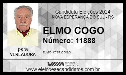 Candidato ELMO COGO 2024 - NOVA ESPERANÇA DO SUL - Eleições