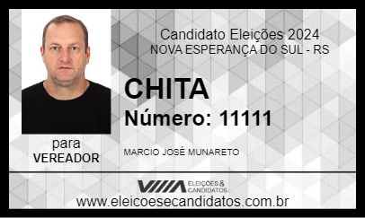 Candidato CHITA 2024 - NOVA ESPERANÇA DO SUL - Eleições