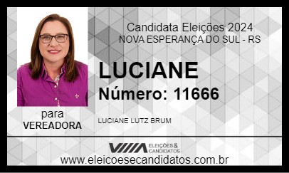 Candidato LUCIANE 2024 - NOVA ESPERANÇA DO SUL - Eleições