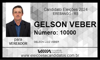 Candidato GELSON VEBER 2024 - EREBANGO - Eleições