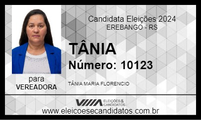 Candidato TÂNIA 2024 - EREBANGO - Eleições