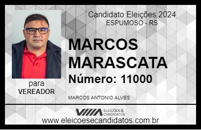 Candidato MARCOS MARASCATA 2024 - ESPUMOSO - Eleições