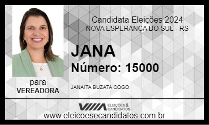 Candidato JANA 2024 - NOVA ESPERANÇA DO SUL - Eleições