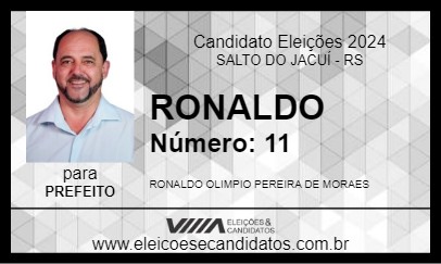 Candidato RONALDO 2024 - SALTO DO JACUÍ - Eleições