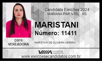 Candidato MARISTANI 2024 - MARIANA PIMENTEL - Eleições