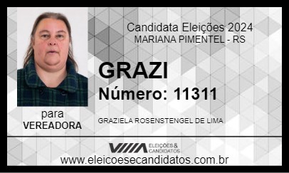 Candidato GRAZI 2024 - MARIANA PIMENTEL - Eleições