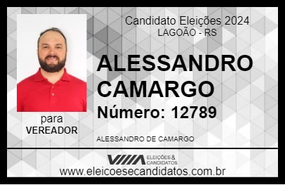 Candidato ALESSANDRO CAMARGO 2024 - LAGOÃO - Eleições