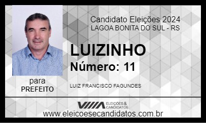 Candidato LUIZINHO 2024 - LAGOA BONITA DO SUL - Eleições