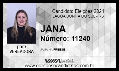 Candidato JANA 2024 - LAGOA BONITA DO SUL - Eleições