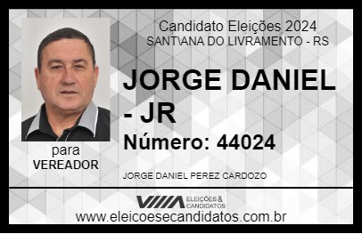 Candidato JORGE DANIEL - JR 2024 - SANT\ANA DO LIVRAMENTO - Eleições