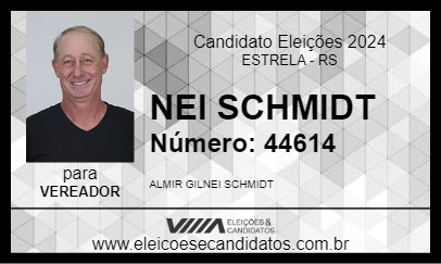 Candidato NEI SCHMIDT 2024 - ESTRELA - Eleições