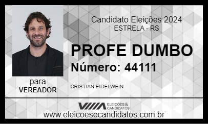 Candidato PROFE DUMBO 2024 - ESTRELA - Eleições