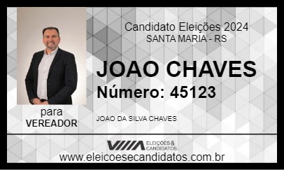 Candidato JOAO CHAVES 2024 - SANTA MARIA - Eleições