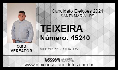 Candidato TEIXEIRA 2024 - SANTA MARIA - Eleições