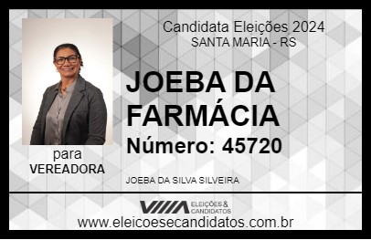 Candidato JOEBA DA FARMÁCIA 2024 - SANTA MARIA - Eleições