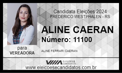 Candidato ALINE CAERAN 2024 - FREDERICO WESTPHALEN - Eleições