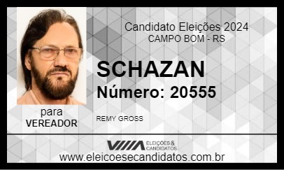 Candidato SCHAZAN 2024 - CAMPO BOM - Eleições