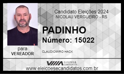 Candidato PADINHO 2024 - NICOLAU VERGUEIRO - Eleições