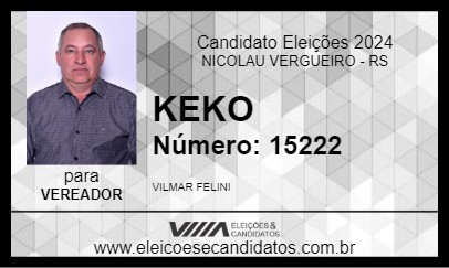 Candidato KEKO 2024 - NICOLAU VERGUEIRO - Eleições