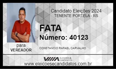 Candidato FATA 2024 - TENENTE PORTELA - Eleições