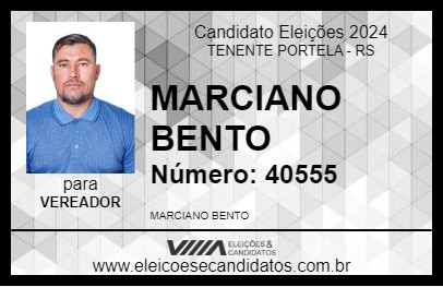 Candidato MARCIANO BENTO 2024 - TENENTE PORTELA - Eleições