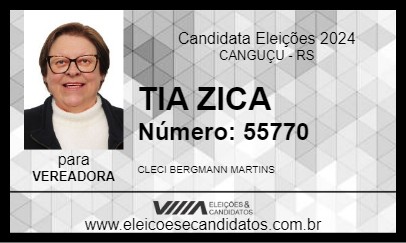 Candidato TIA ZICA 2024 - CANGUÇU - Eleições